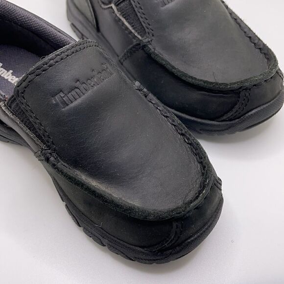 Timberland Kids Black Leather Slip On Shoes (Size: 7.5 Toddler) - Picture 14 of 16